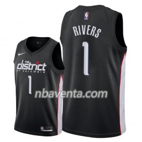 Camiseta Hombre Washington Wizards Austin Rivers 1 2018-19 Nike City Edition Negro Swingman